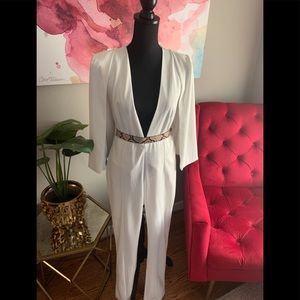 White Jumpsuit with cape
